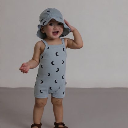 Tutina/body/maglietta con stampa lunare azzurra - image 6