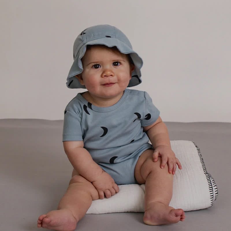 Tutina/body/maglietta con stampa lunare azzurra - image 7