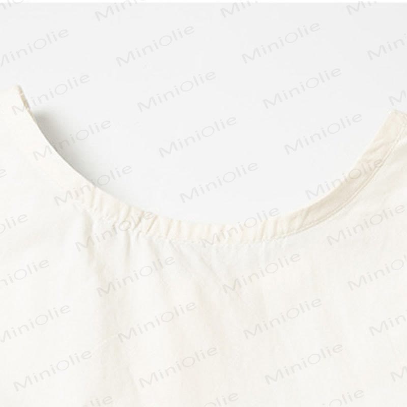 Vestito senza maniche in cotone con volant per bambina - image 4