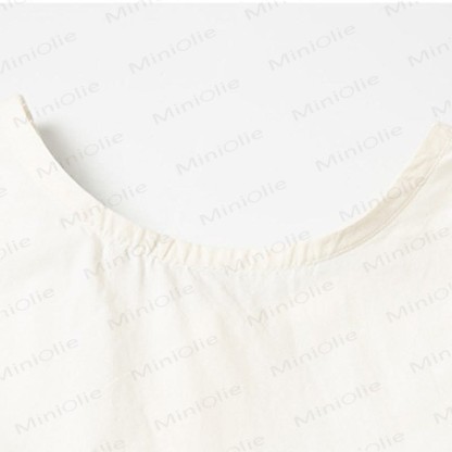 Vestito senza maniche in cotone con volant per bambina - image 4