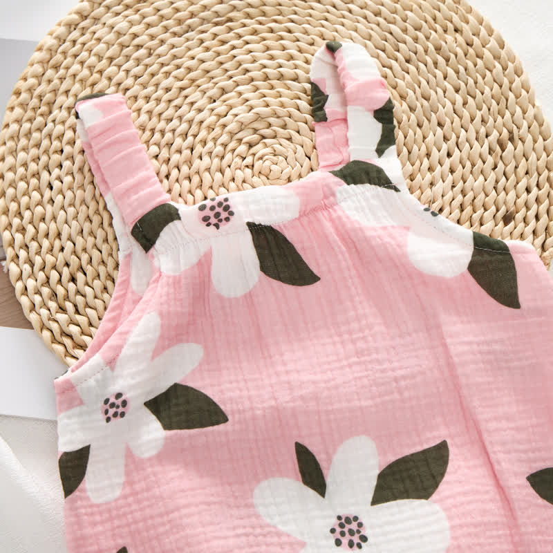 Tutina bianca a fiori per neonati con cappellino - image 4