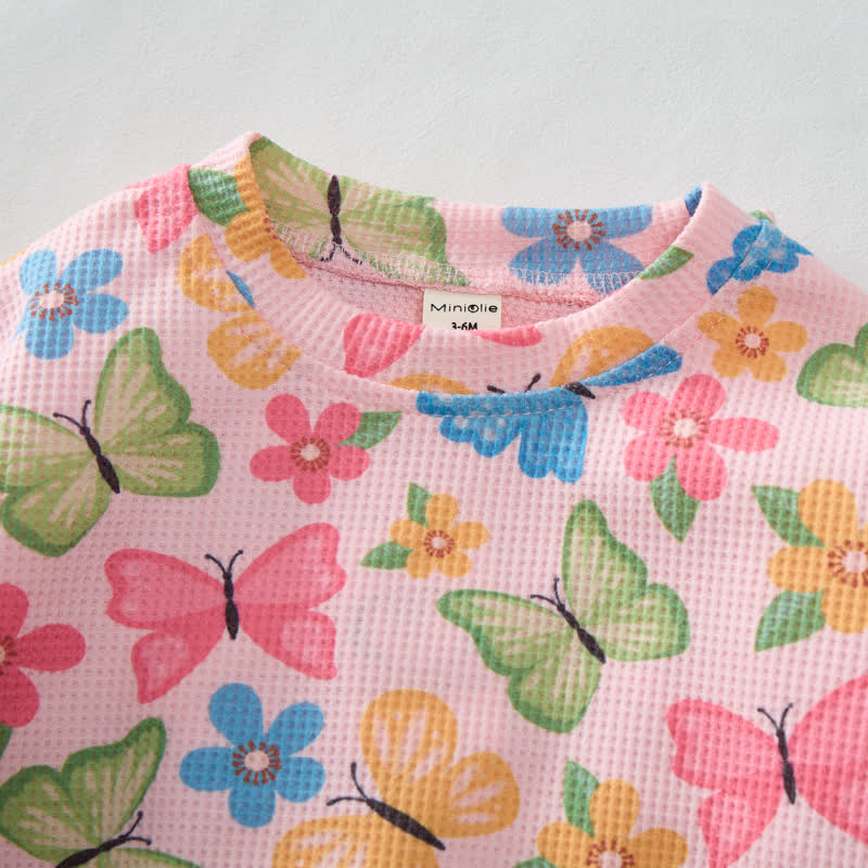 Set di 2 waffle rosa chiaro con farfalle e fiori - image 3