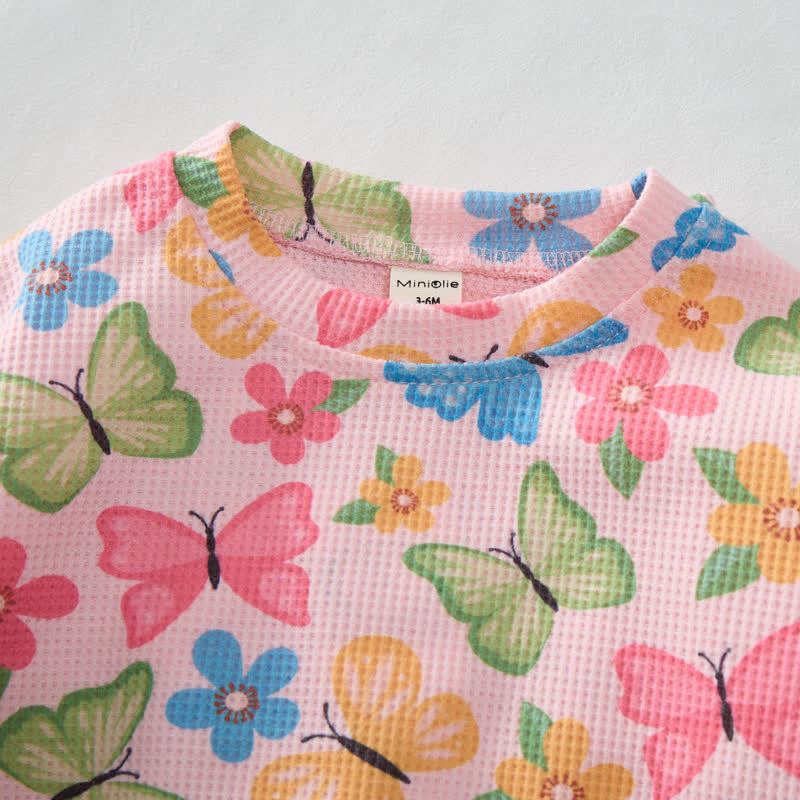 Set di 2 waffle rosa chiaro con farfalle e fiori - image 3