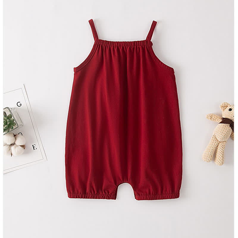 Tutina da bambina con applicazioni a forma di fungo e spalline sottili - image 2