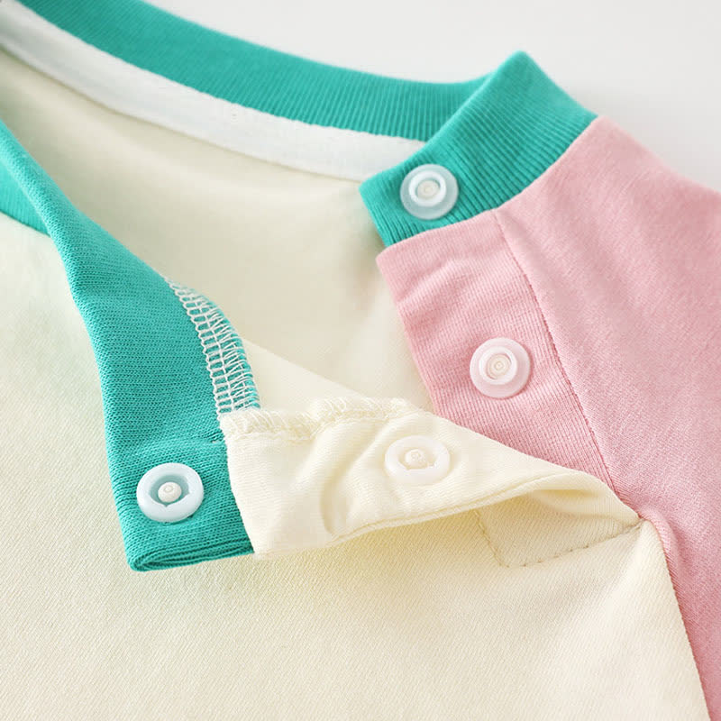 T-shirt raglan con bottoni sulle spalle per neonati e bambini piccoli - image 7