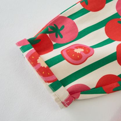 Salopette con tasche per neonati e bambini piccoli con pomodori - image 3