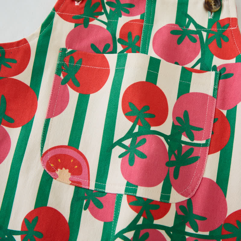 Salopette con tasche per neonati e bambini piccoli con pomodori - image 4
