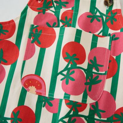 Salopette con tasche per neonati e bambini piccoli con pomodori - image 4