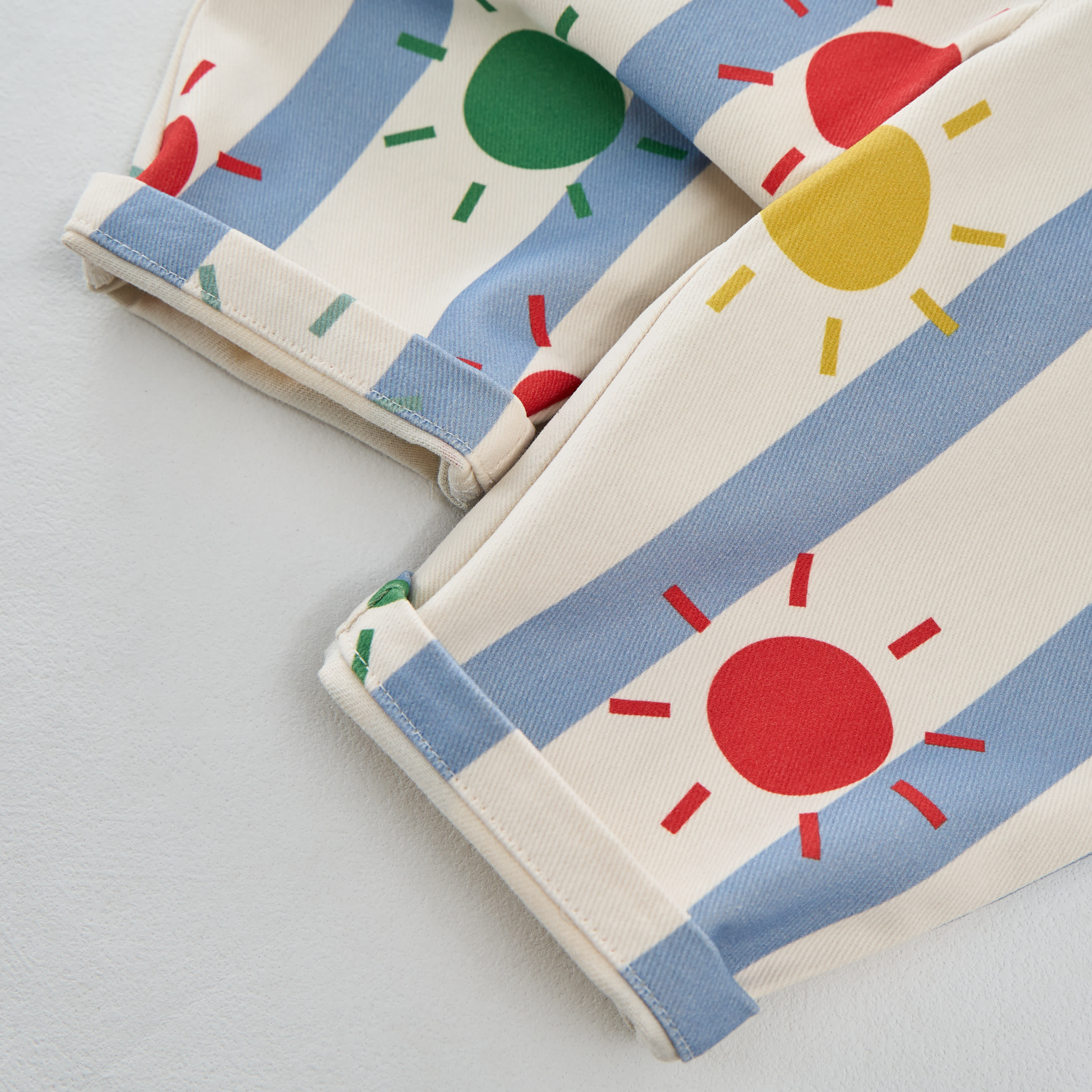 Salopette a righe con stampa solare per neonati e bambini piccoli - image 6