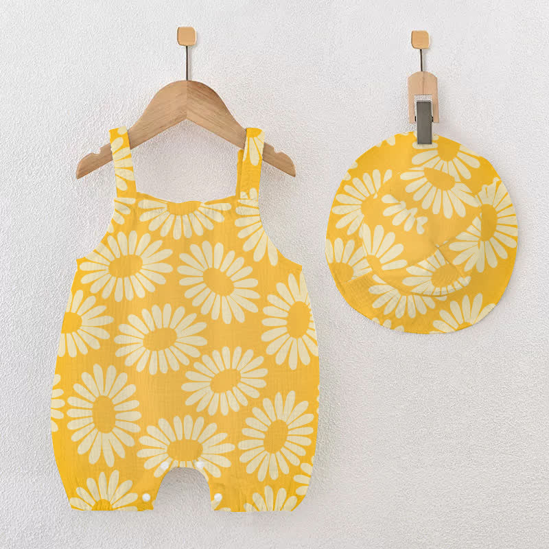 Tutina da neonato color giallo girasole con cappellino - Giallo - 18-24 mesi - image 1