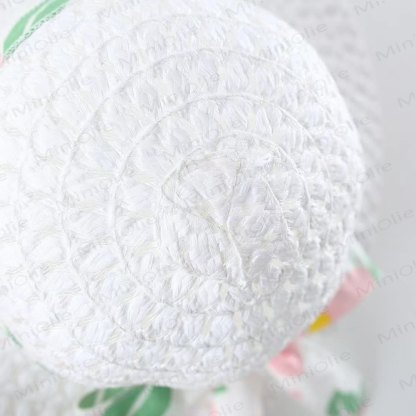Vestitino senza maniche con fiocco floreale e cappellino per bambina - image 10