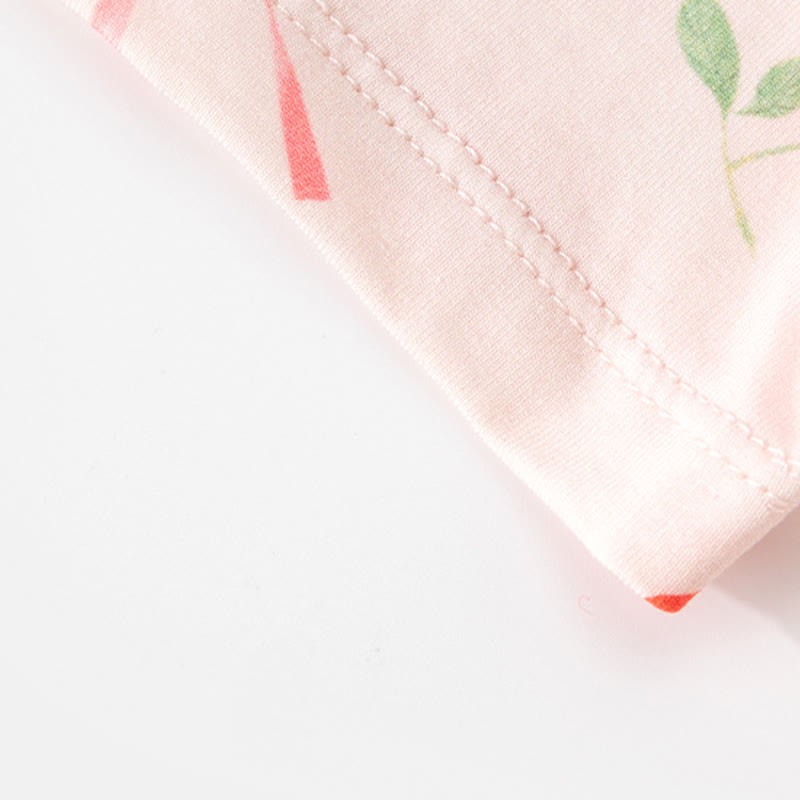 Tutina estiva in cotone rosa con ciliegie e fiocco per bambina - image 3