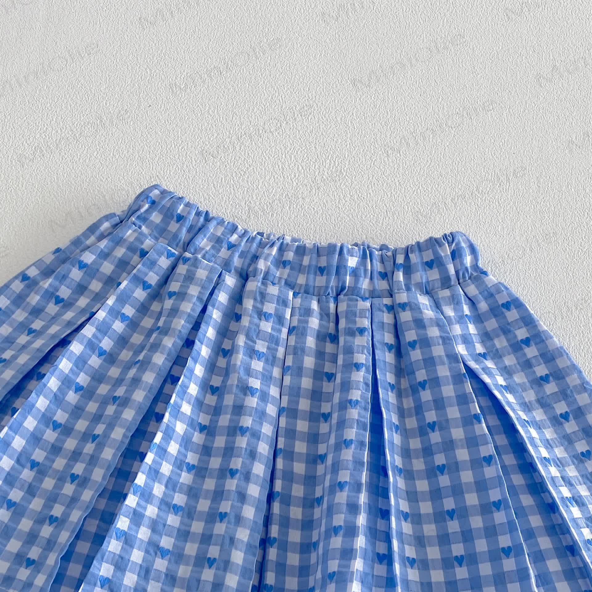 Vestito da bambina a quadretti con colletto alla marinara, gilet con fiocco o gonna a quadretti - image 5