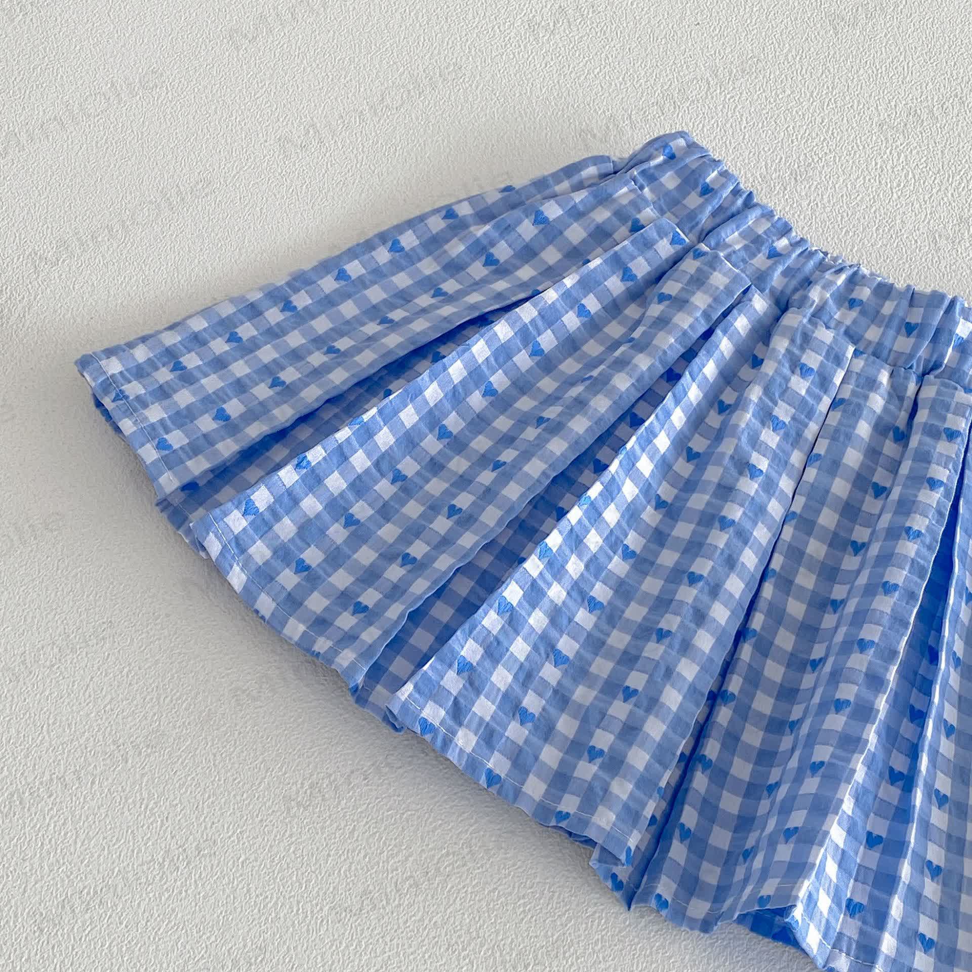 Vestito da bambina a quadretti con colletto alla marinara, gilet con fiocco o gonna a quadretti - image 6