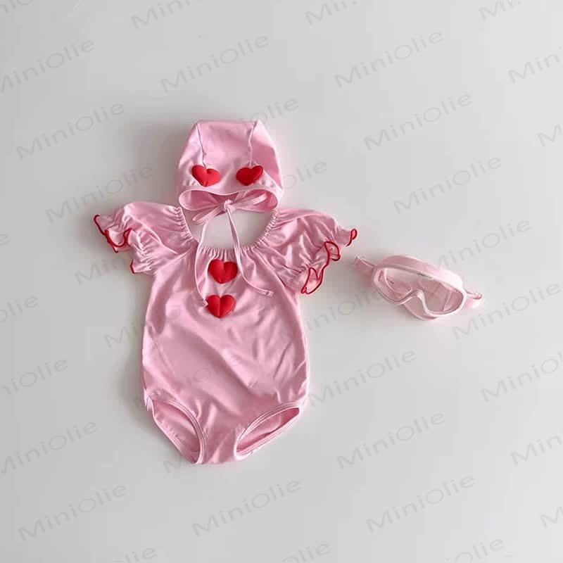 Costume da bagno a quadretti per bambina - Rosa - 2-3T - image 2