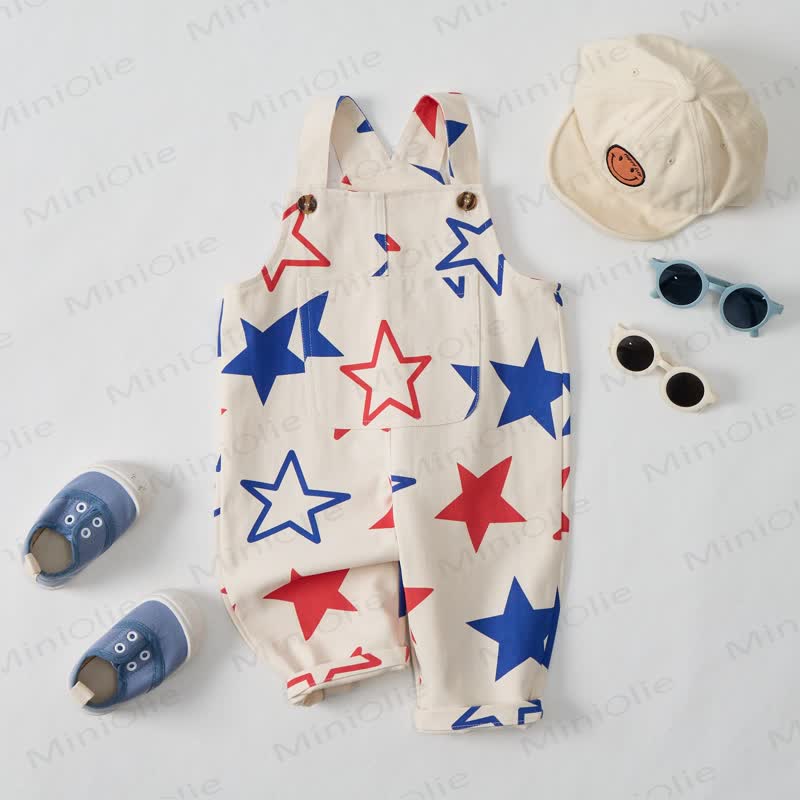 Tutina beige con stelle per neonati e bambini piccoli - image 2