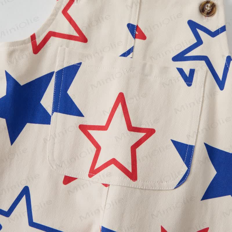 Tutina beige con stelle per neonati e bambini piccoli - image 5