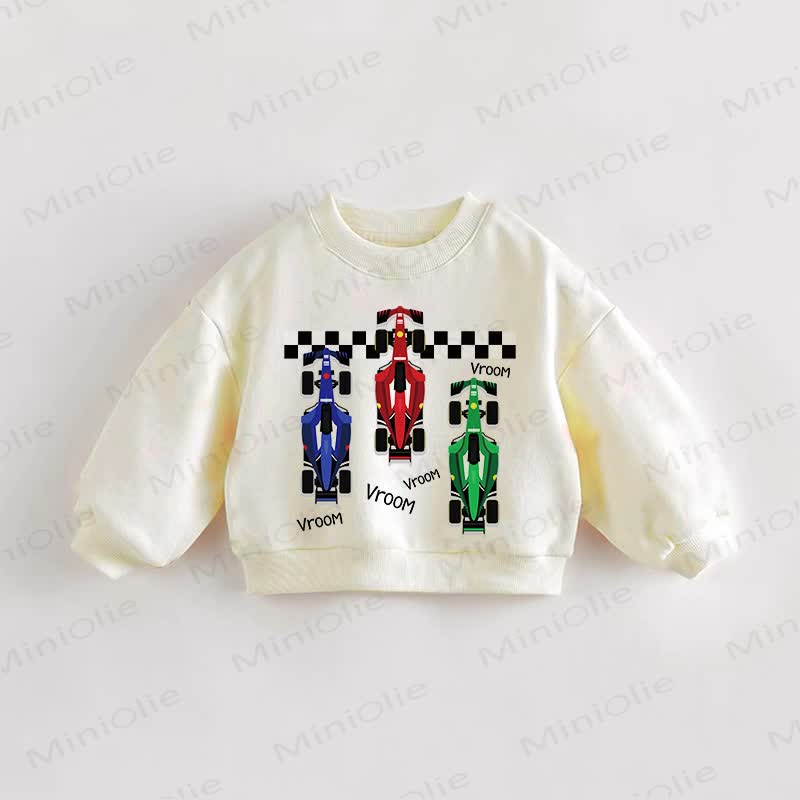 Felpa color crema per neonati e bambini VROOM - Crema - 3-5T - image 1