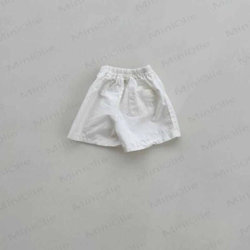 Pantaloncini a tinta unita per bambini - Bianco - 6-7T - image 2