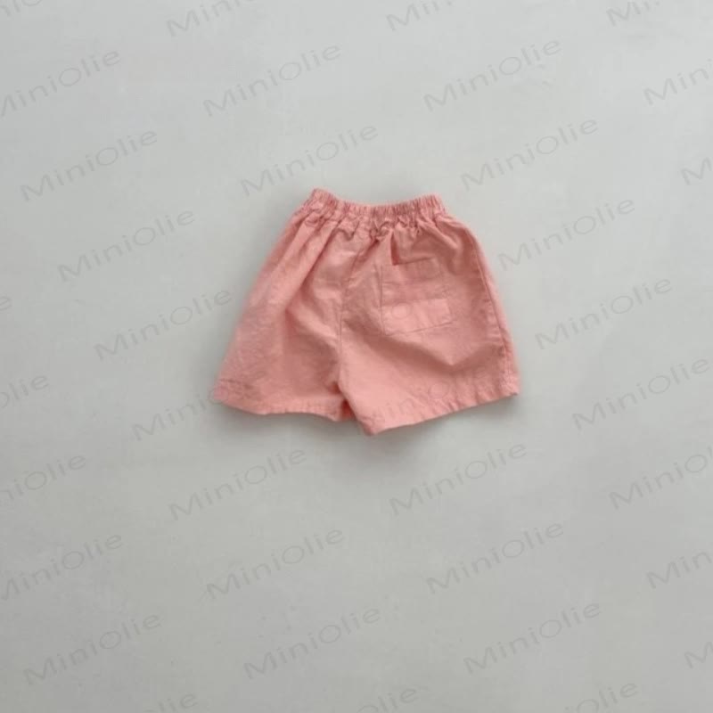Pantaloncini a tinta unita per bambini - Rosa - 6-7T - image 3