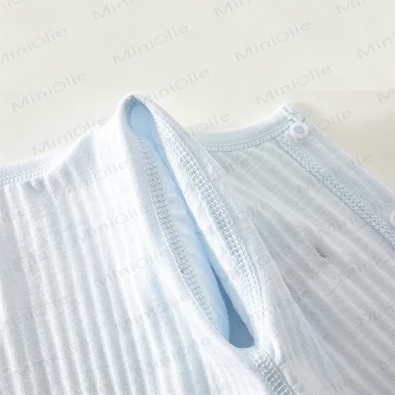 Tutina estiva in morbido cotone a coste per neonati - image 18