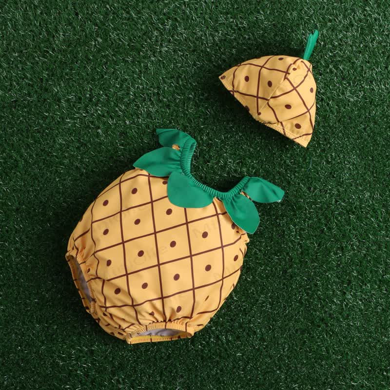 Set costume intero per neonati e bambini con tema frutta - Giallo - 4-5T - image 1