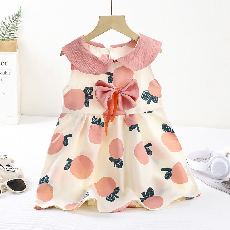 Vestito senza maniche con fiocco e colletto Peter Pan per bambina - Rosa - 8-9T - image 3