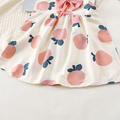 Vestito senza maniche con fiocco e colletto Peter Pan per bambina - image 9