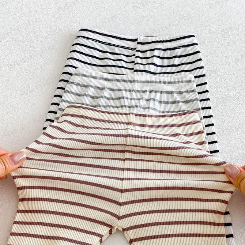 Leggings a coste a righe per bambina - image 6