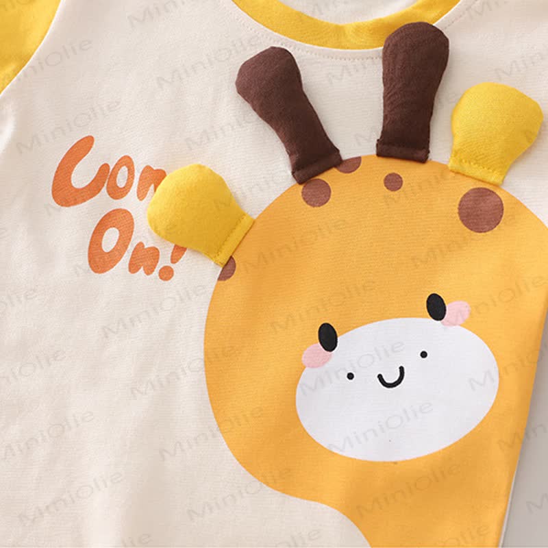 Completo da bambino con maglietta e pantaloncini della collezione Animali, con borsa a forma di orsetto di peluche. - image 8