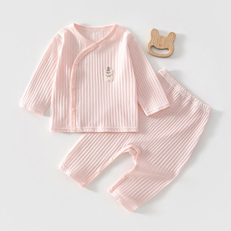 Completo Baby Bear a maniche lunghe in tinta unita - Rosa - 18-24 mesi - image 2
