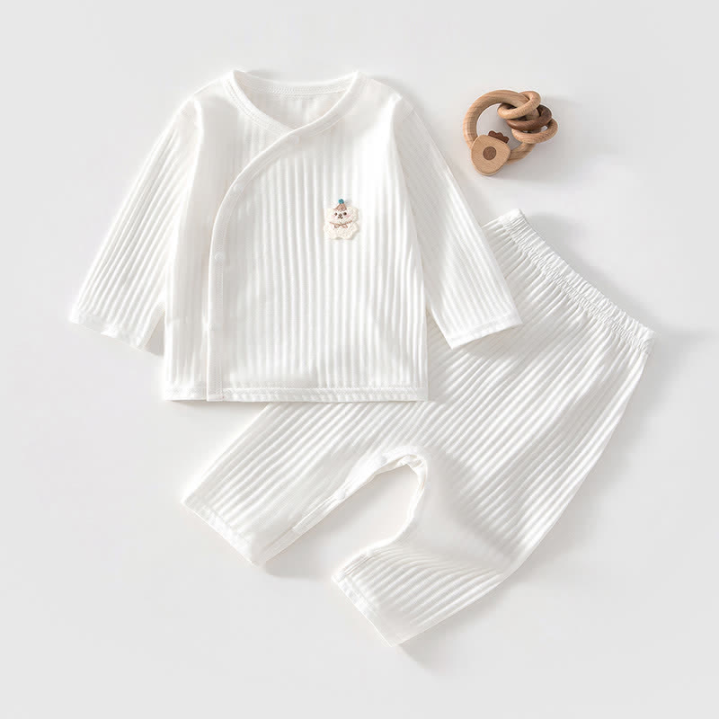 Completo Baby Bear a maniche lunghe in tinta unita - Bianco - 18-24 mesi - image 3