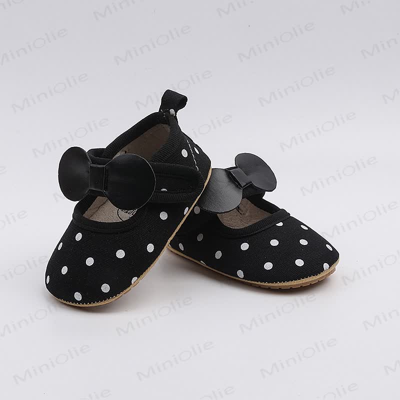 Scarpine a pois per bambina - Nero - 10-13M - image 3