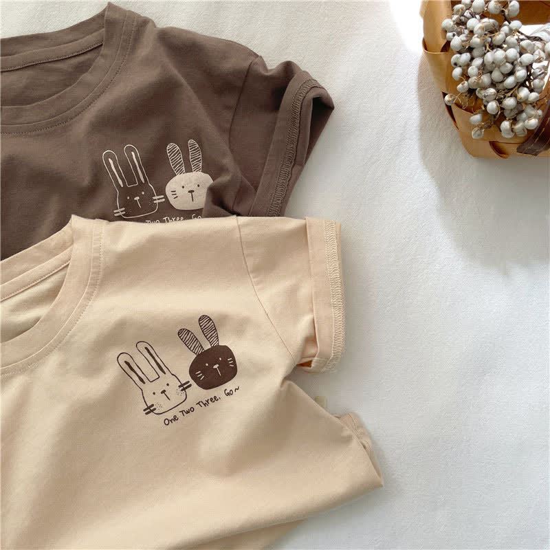 UNO DUE TRE. VAI~T-shirt girocollo con stampa coniglietto per bambini - image 6