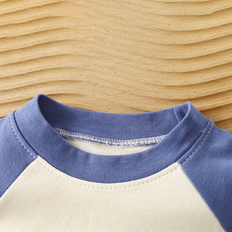 T-shirt in cotone a maniche raglan/a righe con stampa a cartoni animati per neonati e bambini piccoli - image 18