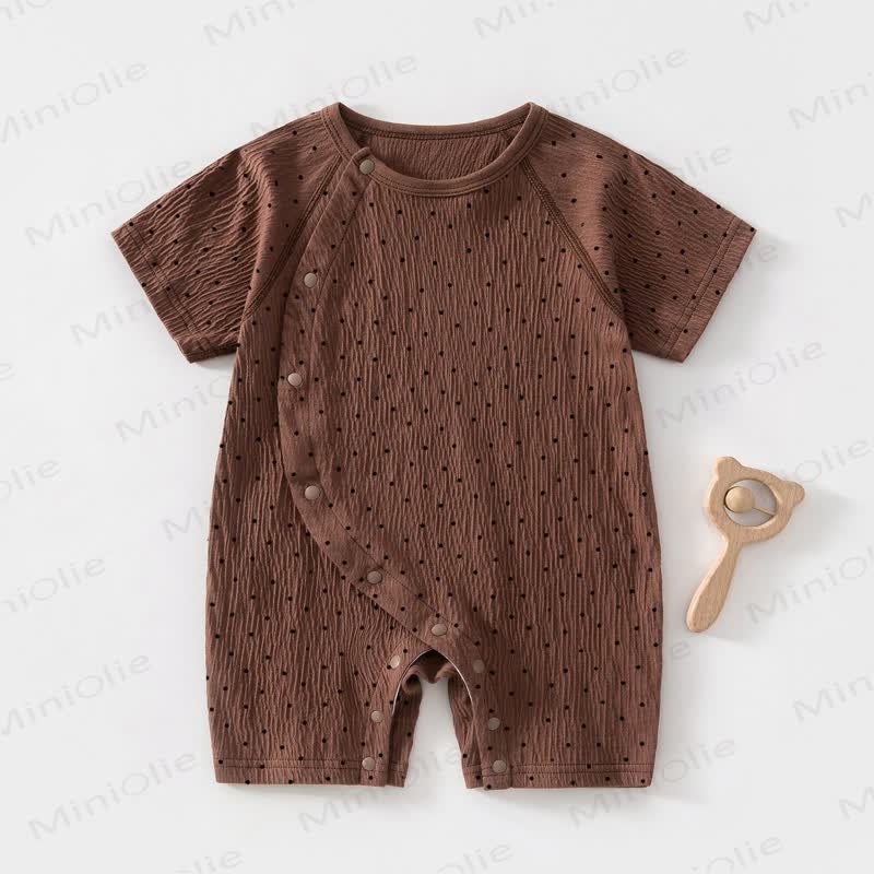 Tutina da neonato in cotone a pois - Caffè - 18-24 mesi - image 1