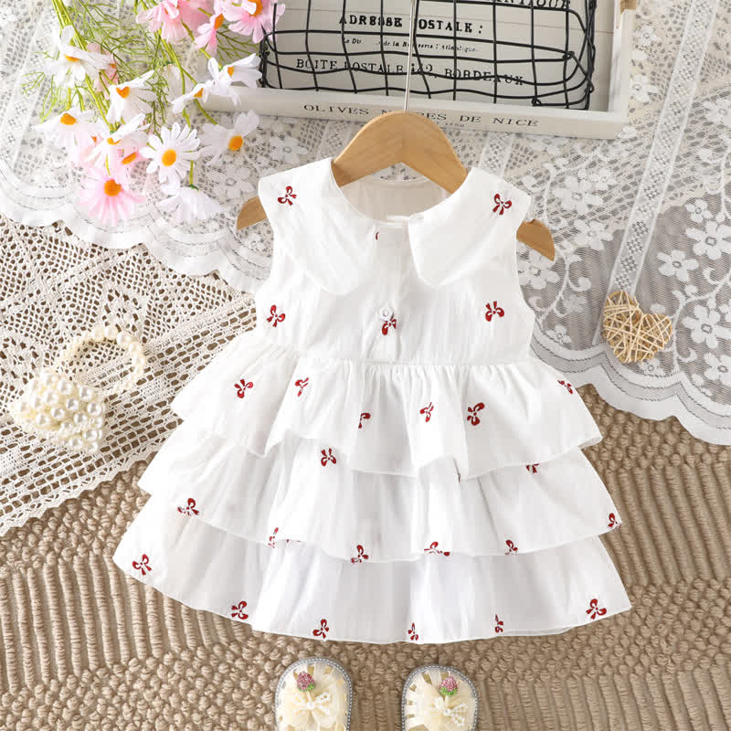 Vestito senza maniche con fiocchi per bambina - Fiocchi rossi - 3-4 anni - image 3