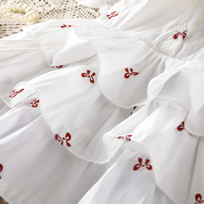 Vestito senza maniche con fiocchi per bambina - image 9