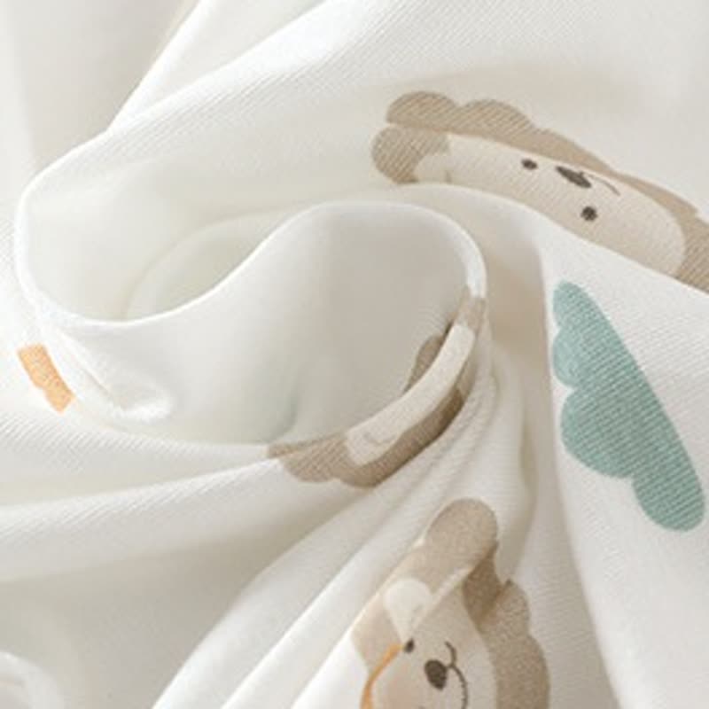 Tutina pigiamino bianco per neonati con stampa animalier - image 7