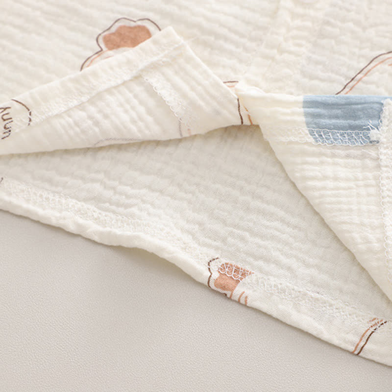 Set pigiama da 2 pezzi per neonato/a con stampa di coniglietto bianco. - image 8