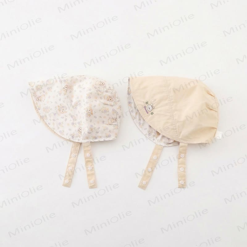 Cappellino reversibile per neonati con protezione solare - Beige Bunny - 8-24 mesi - image 7