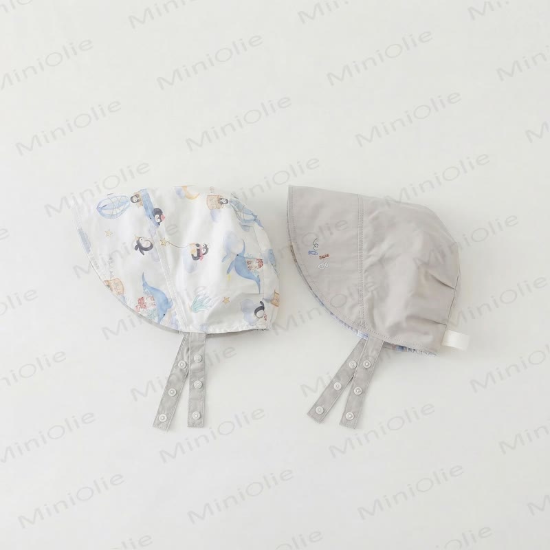 Cappellino reversibile per neonati con protezione solare - Balena grigia - 8-24 mesi - image 9