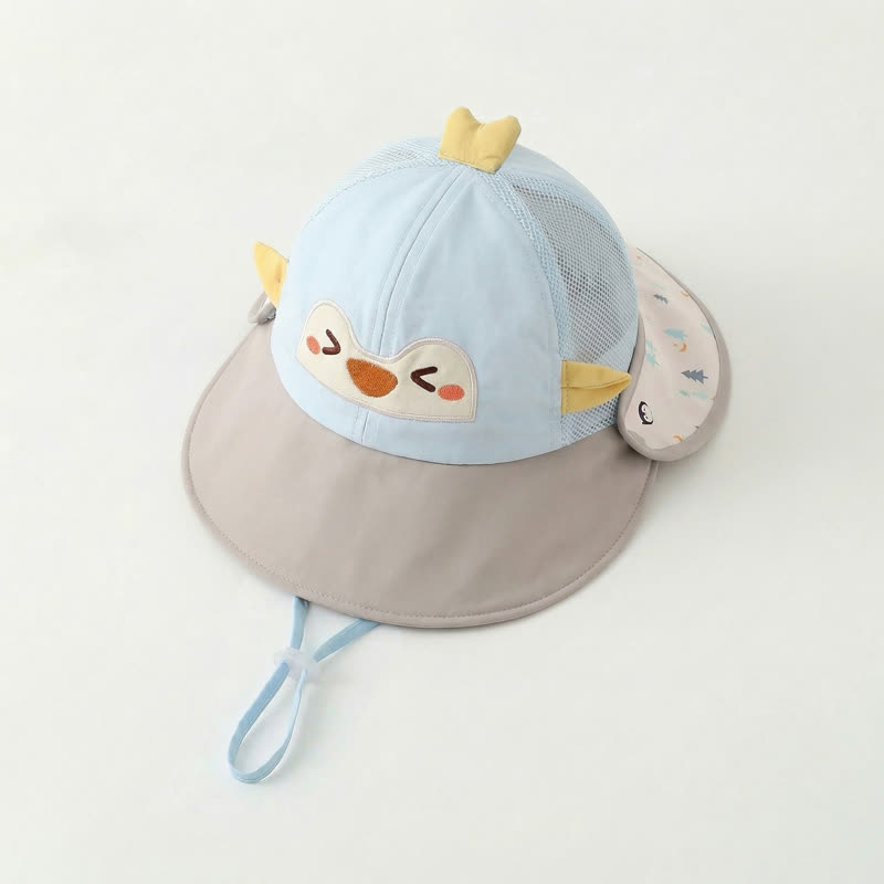 Cappellino protettivo dal sole per cuccioli di animale - Pinguino blu - 8M-3T - image 1