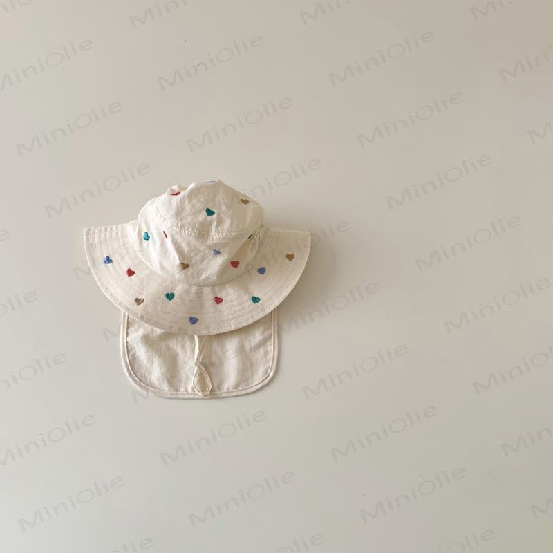 Cappello per la protezione solare di neonati/animali - Cuore Beige - 2-6T - image 5