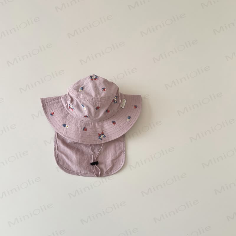 Cappello per la protezione solare di neonati/animali - Fragola viola - 2-6T - image 13
