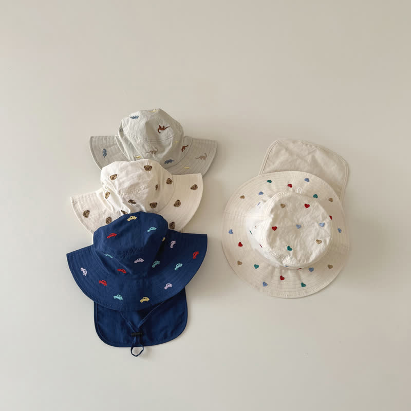 Cappello con cuore di bambino/animale per la protezione solare - image 2