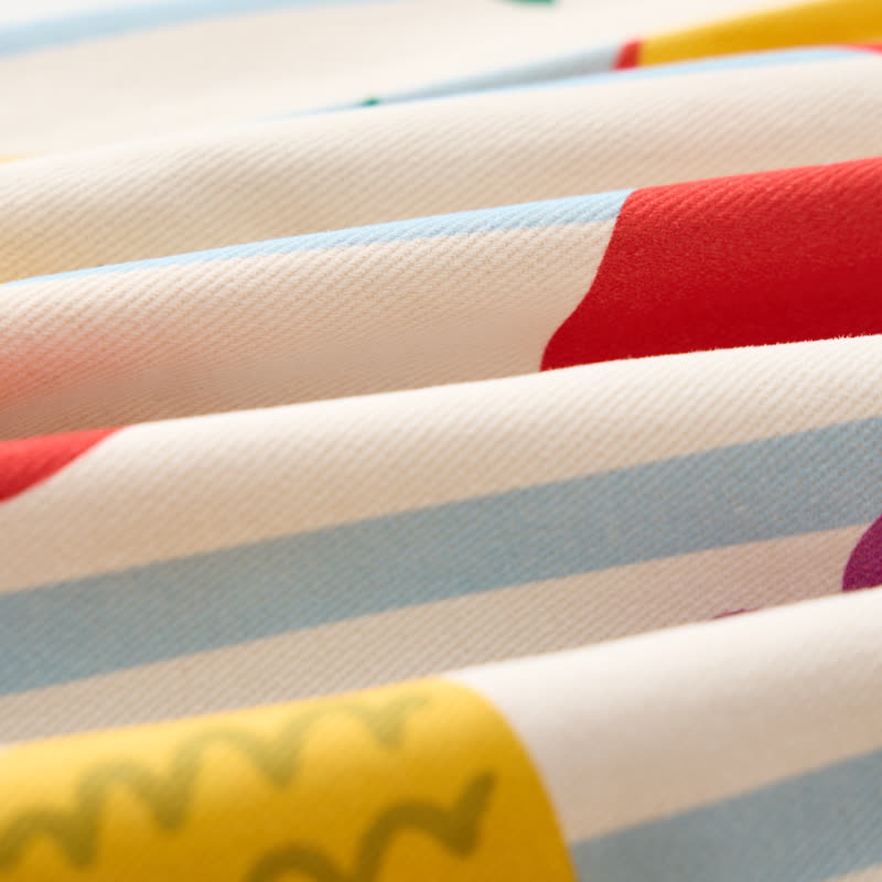 Salopette beige a righe con tasche per neonati e bambini piccoli - image 6