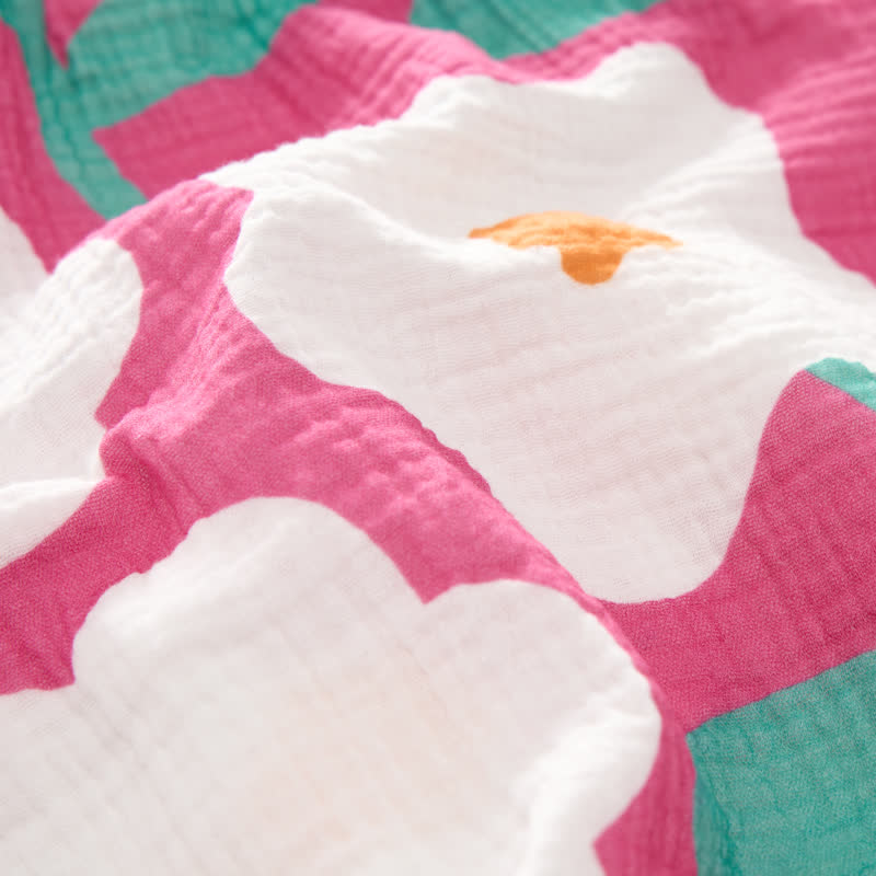 Tutina rosa con stampa margherite e cappellino - image 5