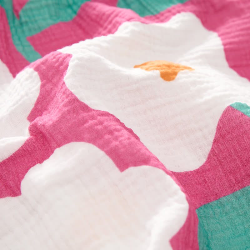 Tutina rosa con stampa margherite e cappellino - image 5