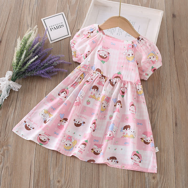 Vestito a maniche corte con stampa integrale per bambina - Ragazza Rosa - 10-11T - image 13